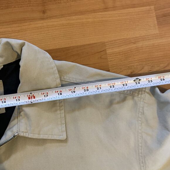 Gap Bomber Jacket Men's 2XL XXL Beige Full Zip Collared‎ y2k 2000s - Picture 9 of 11